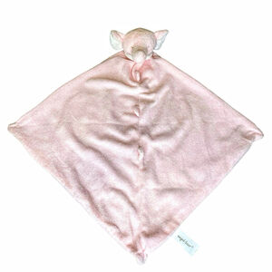 Angel Dear Elephant Lovey Blankie Secuirty Blanket Teether Knotted Corners Pink